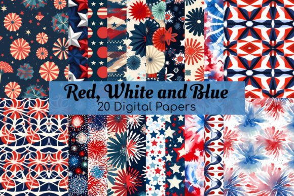 4th of July Red White Blue Backgrounds