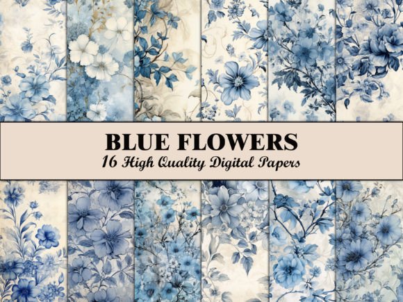 Blue Floral Scrapbook Paper Pattern: A Versatile Tool for Creative Expression