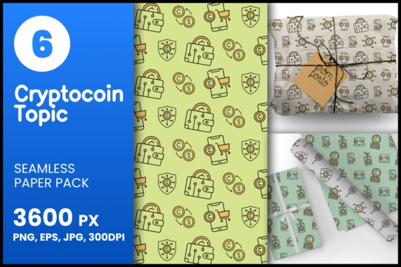 Cryptocoin Topic Seamless Patterns: A Versatile Design Resource for Creative Projects