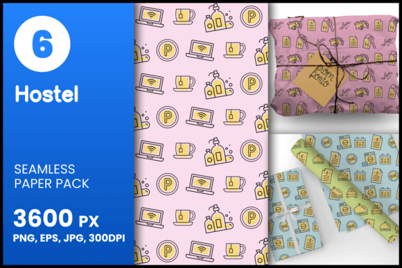 Hostel Seamless Patterns: A Versatile Design Resource for Creative Projects