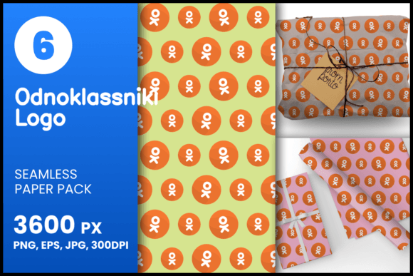 Odnoklassniki Logo Seamless Patterns: A Versatile Design Resource for Creative Projects