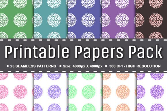 Pastel Dot Circle Seamless Patterns