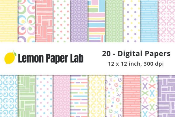 Pastel Rainbow Digital Scrapbook Paper