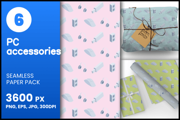 PC Accessories Seamless Patterns