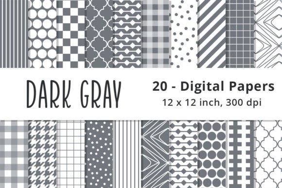 Seamless Dark Gray Scrapbook Paper
