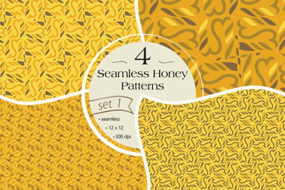 Seamless Honey Patterns - Set 1: A Versatile Digital Paper Collection