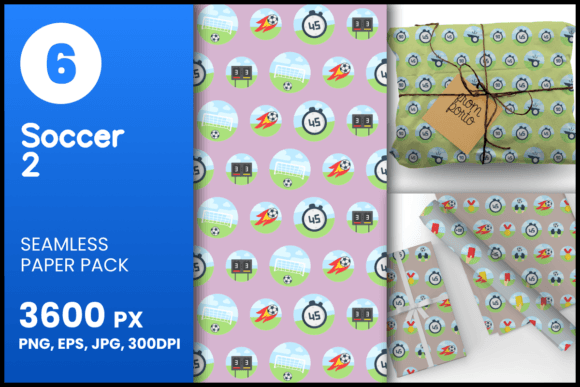 Soccer 2 Seamless Patterns