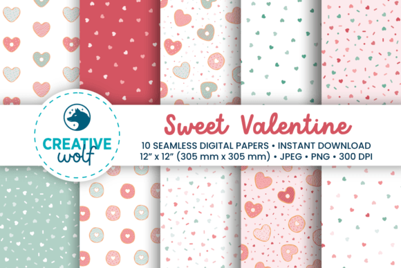 Sweet Valentine Seamless Pattern Bundle: A Versatile Design Resource for Creative Projects