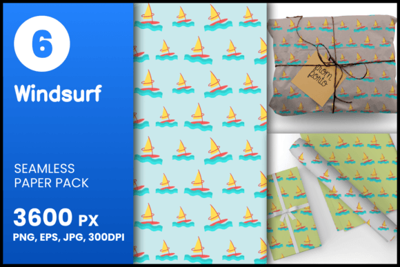Windsurf Seamless Patterns: Enhancing Creativity with Versatile Design Assets